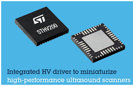 意法半导体推出超声波IC STHV200，为医用和工业扫描仪提供简化和成本降低的解决方案