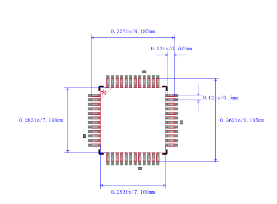 STM32F103CBT6封装图