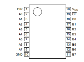 AIP74HC245TA.TR引脚图