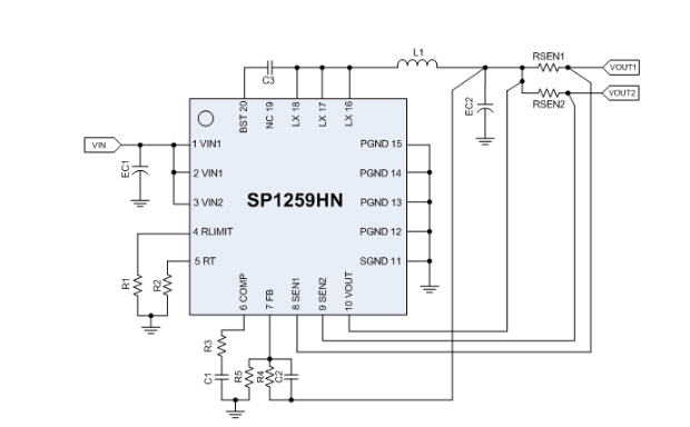 SP1259HN典型应用电路图