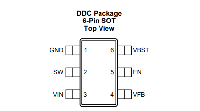 TPS563201DDCR引脚图