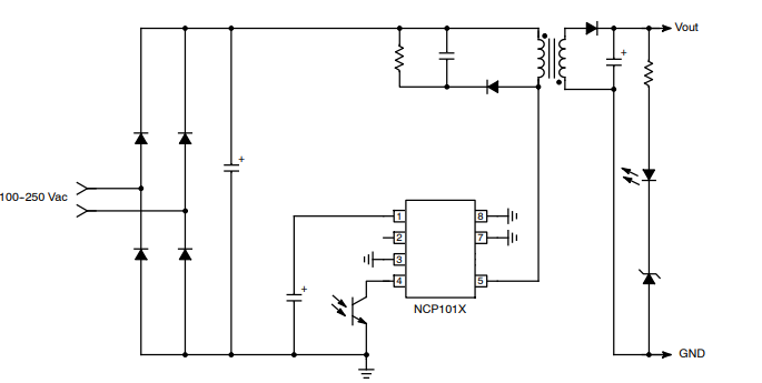 NCP1014AP100G原理图