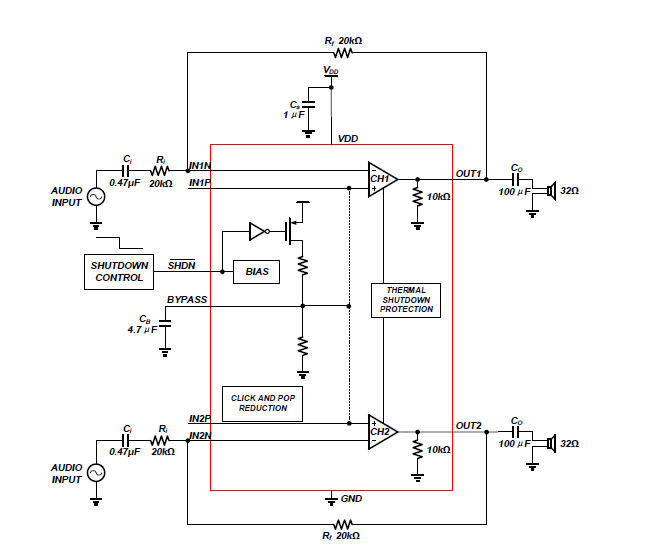 AiP4809 中微爱芯 双通道音频功率放大器