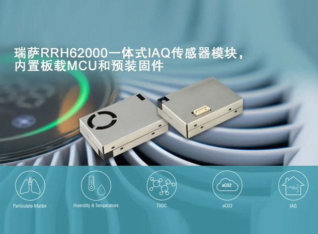 瑞萨电子推出RRH62000：先进的室内空气质量监测一体化传感器模块