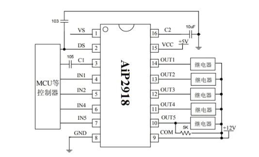 AiP2918典型应用图