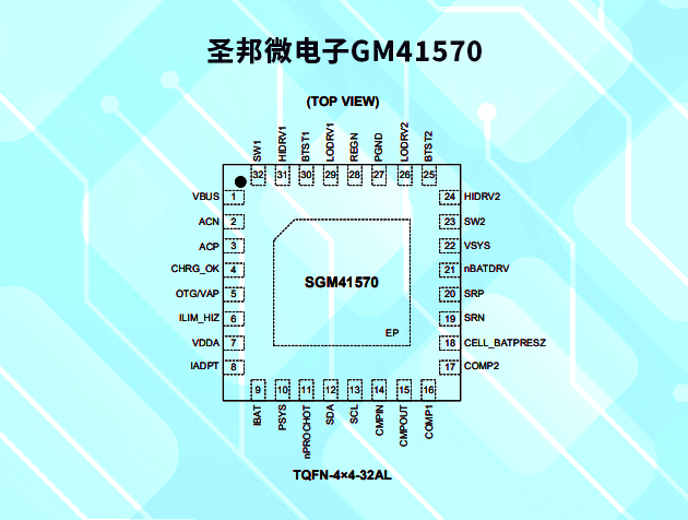 圣邦微电子SGM41570：高效多串锂电池充电