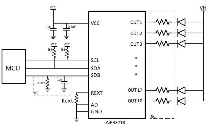 AiP33218典型应用电路图