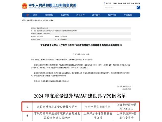小华半导体双轮驱动：质量设计技术提升，荣获多项殊荣