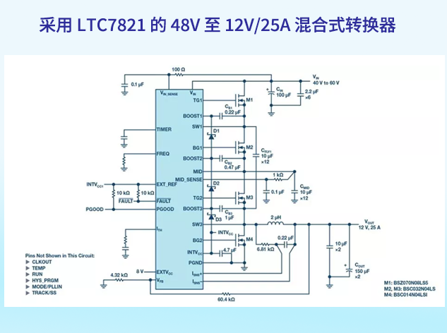 LTC7821混合式转换器在高密度电源设计中的应用