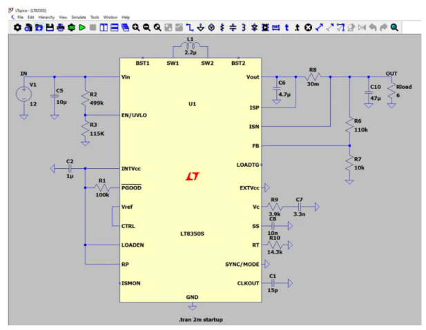 基于LT8350S构建的降压-升压开关稳压器的实际电路示例