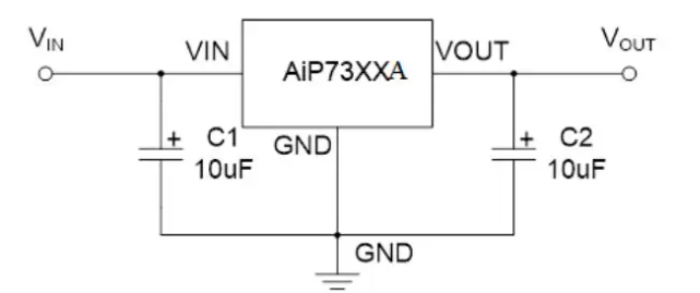 AiP73XXA系列典型应用电路图