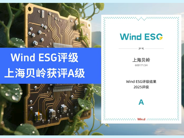 上海贝岭获Wind ESG“A”评级